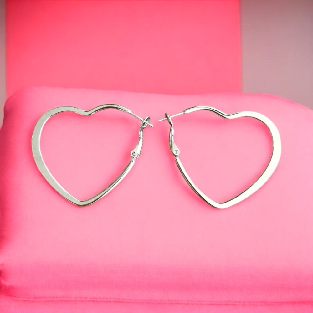 🆕 Heart Shaped Earrings Stainless Steel